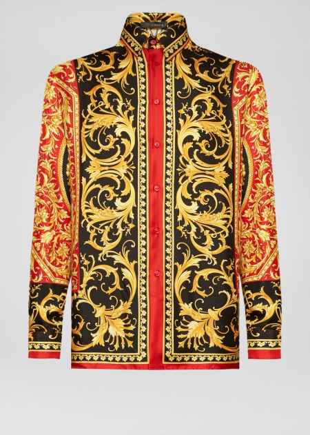 Camasi Versace Le Pop Classique Print Silk Twill Barbati | VGZWCIA-20